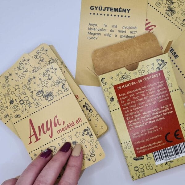 ilyenekvoltunk | ilyenek voltunk kártyajáték | beszélgetésindító kártyák | a családi történetek játéka, Anya, meséld el!