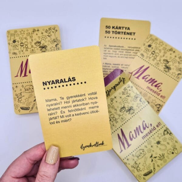 ilyenekvoltunk | ilyenek voltunk kártyajáték | beszélgetésindító kártyák | a családi történetek játéka, Mama, meséld el!